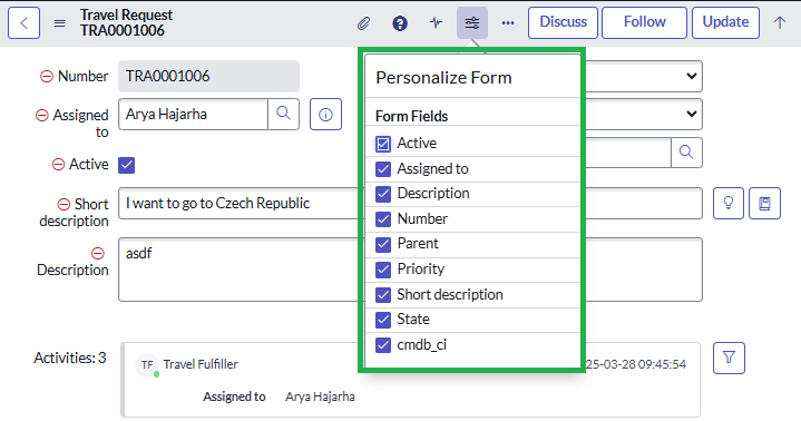 Form Personalizer